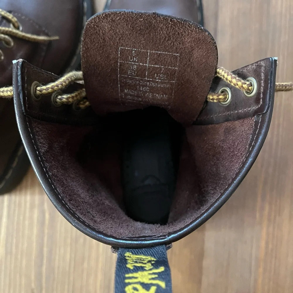 Dr. Martens 1460 Brown Leather Lace-Up Boots - Picture 7 of 7